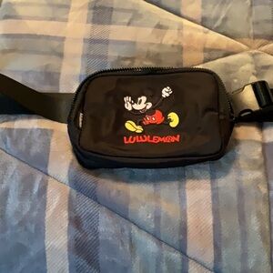 lululemon athletica Black Belt Bag with Mickey Mouse Design